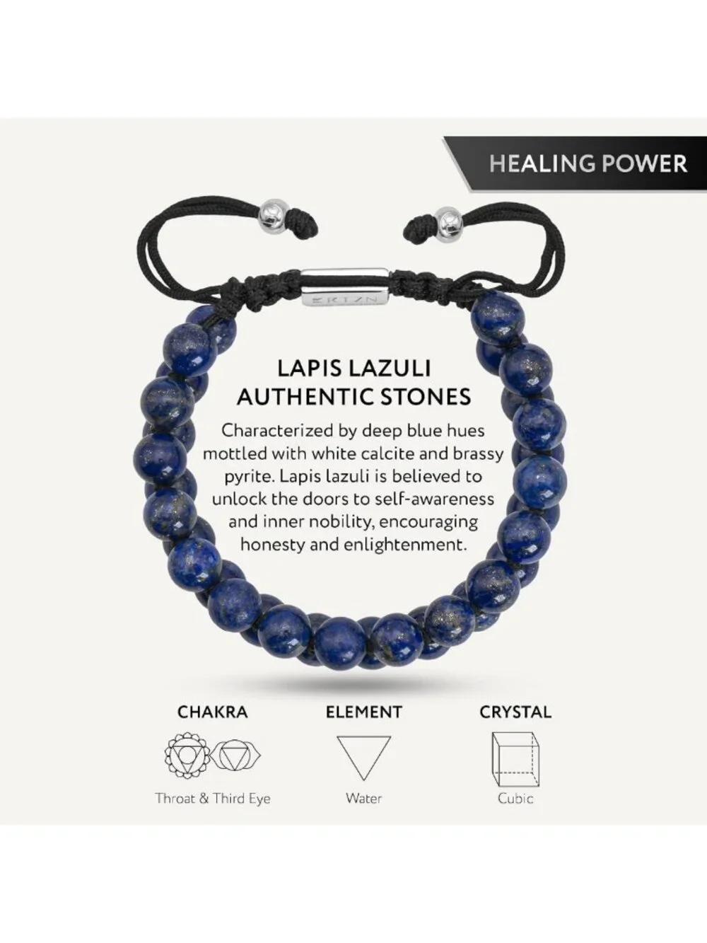 Handcrafted Blue Lapis Lazuli Beaded Bracelet for Men - Adjustable Artisan